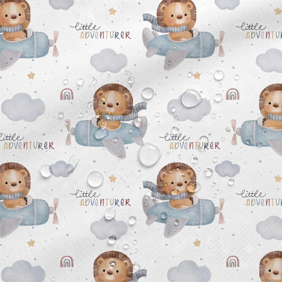 Tecido Nylon Impermeavel Leao e Aviao – Branco Violet Fabrics