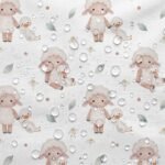 Tecido Nylon Impermeável Ovelhinha e Patinho – Branco