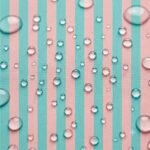 Tecido Nylon Impermeável Riscas Turquesa e Rosa Claro