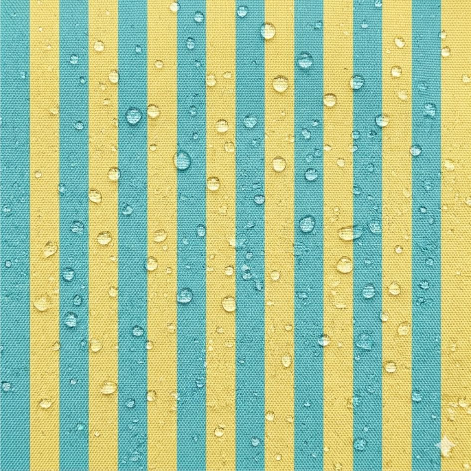 Nylon Riscas Azul Turquesa e Amarelo Claro a Tecido Nylon Impermeável Riscas Turquesa e Amarelo Claro - Image 1