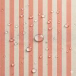 Tecido Nylon Impermeável Riscas Salmão e Cru