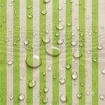 Tecido Nylon Impermeável Riscas Verde Alface e Cru