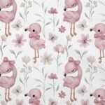 Popeline Flamingo - Branco