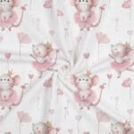 Popeline Ratinha e Corações - Branco - Image 2