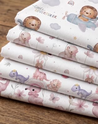 Tecido Popelines Estampadas a Violet Fabrics
