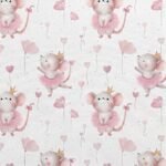Tecido Nylon Impermeável Ratinha e Corações – Branco - Image 2
