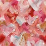 Tecido Nylon Impermeável Abstrato Corações Rosa