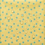 Tecido Nylon Impermeável Bolas 1cm Amarelo e Turquesa