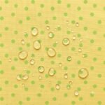 Tecido Nylon Impermeável Bolas 1cm Amarelo e Verde Alface