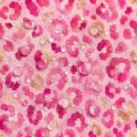 Tecido Nylon Impermeável Leopardo Rosa