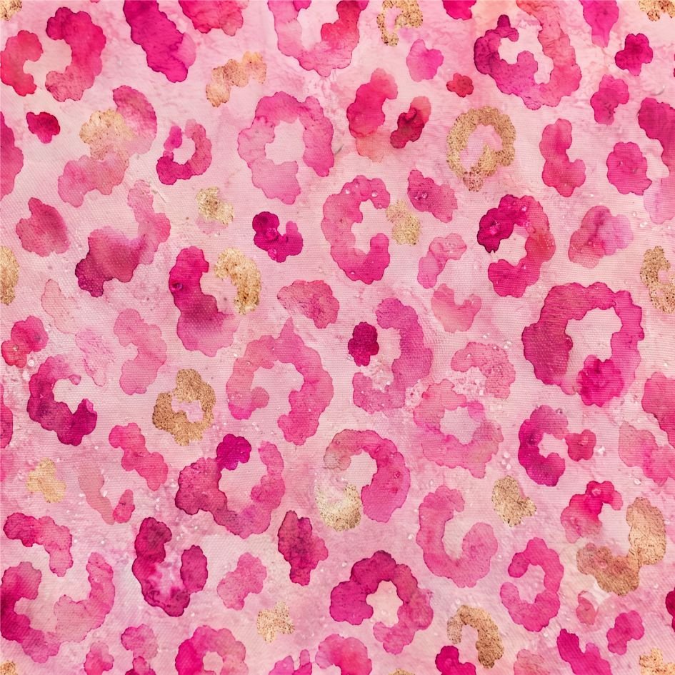 Tecido Tecido Nylon Impermeavel Leopardo Rosa ah Violet Fabrics