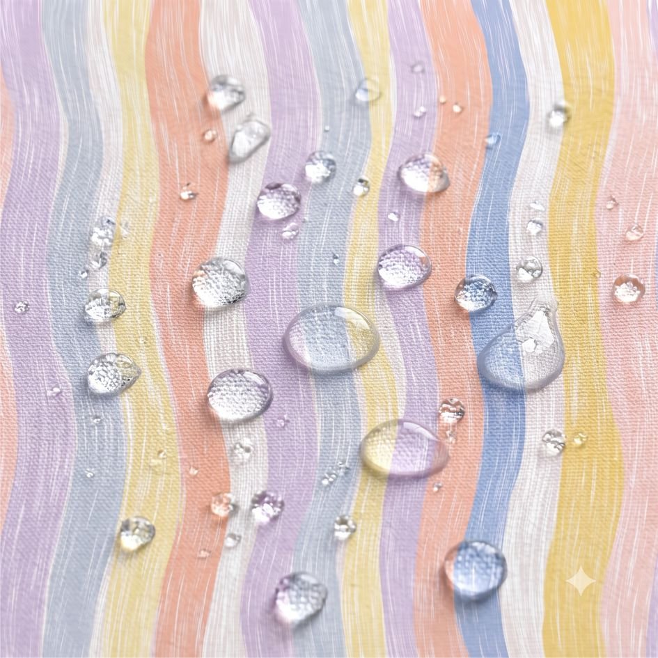 Tecido Tecido Nylon Impermeavel Pinceladas Pasteis Violet Fabrics