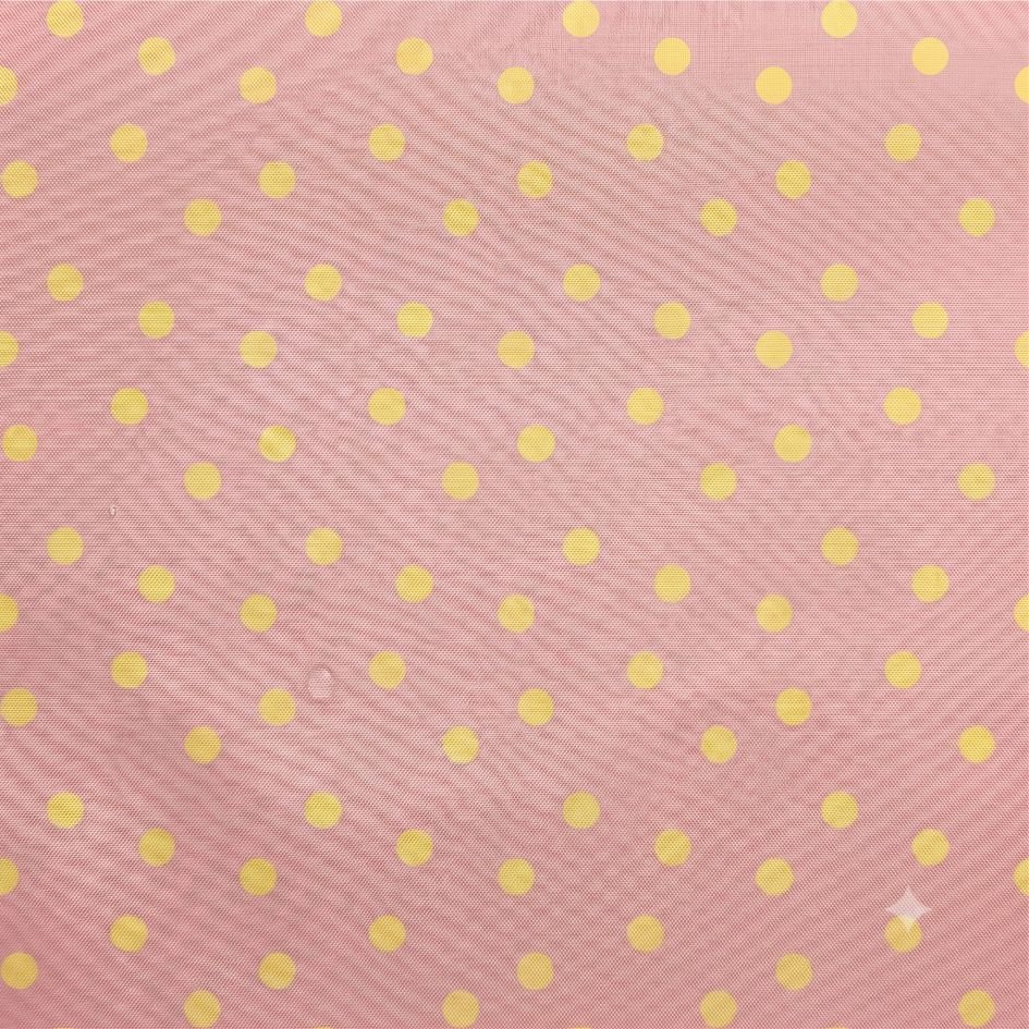 Tecido Tecido Nylon Impermeavel Rosa Claro e Amarelo Violet Fabrics