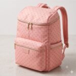 Tecido Nylon Impermeável Bolas 1cm Rosa Claro e Rosa Coral - Image 3