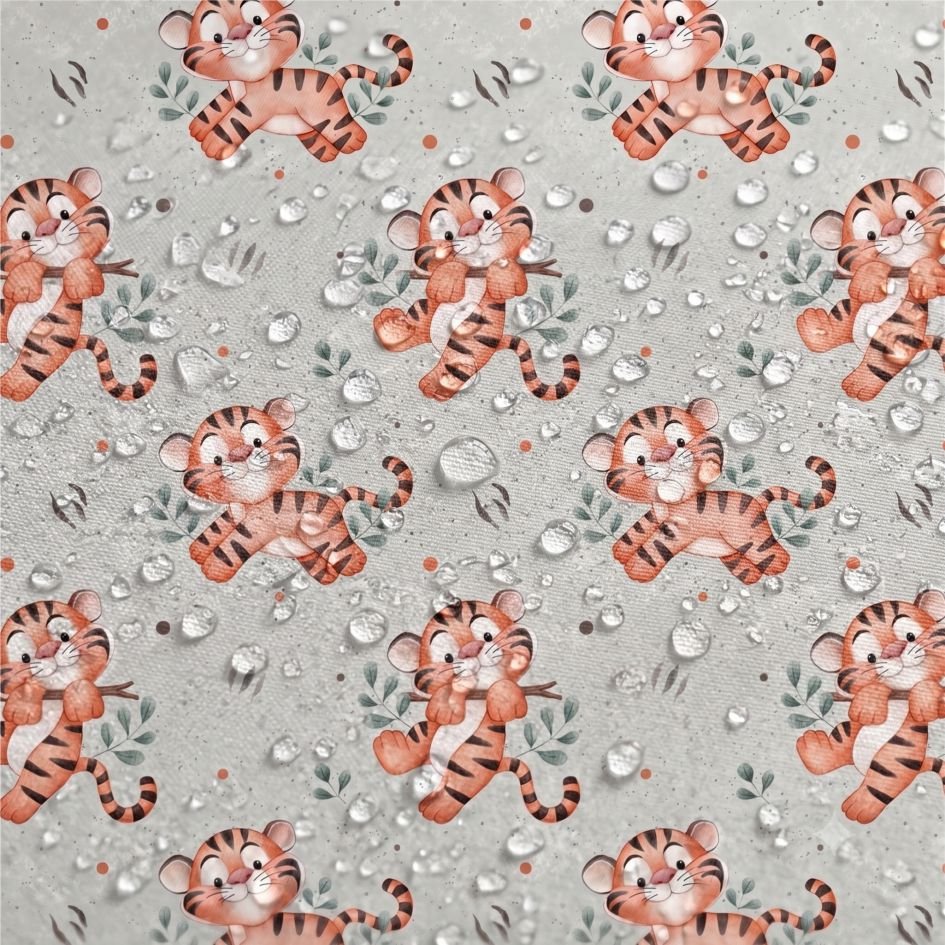 Tecido Tecido Nylon Impermeavel Tigre bebe f Violet Fabrics
