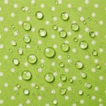 Tecido Nylon Impermeável Bolas 1cm Verde Alface e Cru