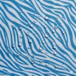 Tecido Nylon Impermeável Zebra Azul Turquesa