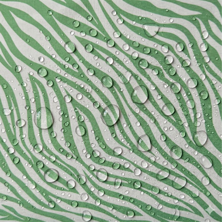 Tecido Tecido Nylon Impermeavel Zebra Verde Menta b Violet Fabrics