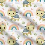 Licra Estampada Tartarugas e Arco-Íris