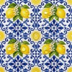 Tecido Nylon Impermeável Azulejo Limões