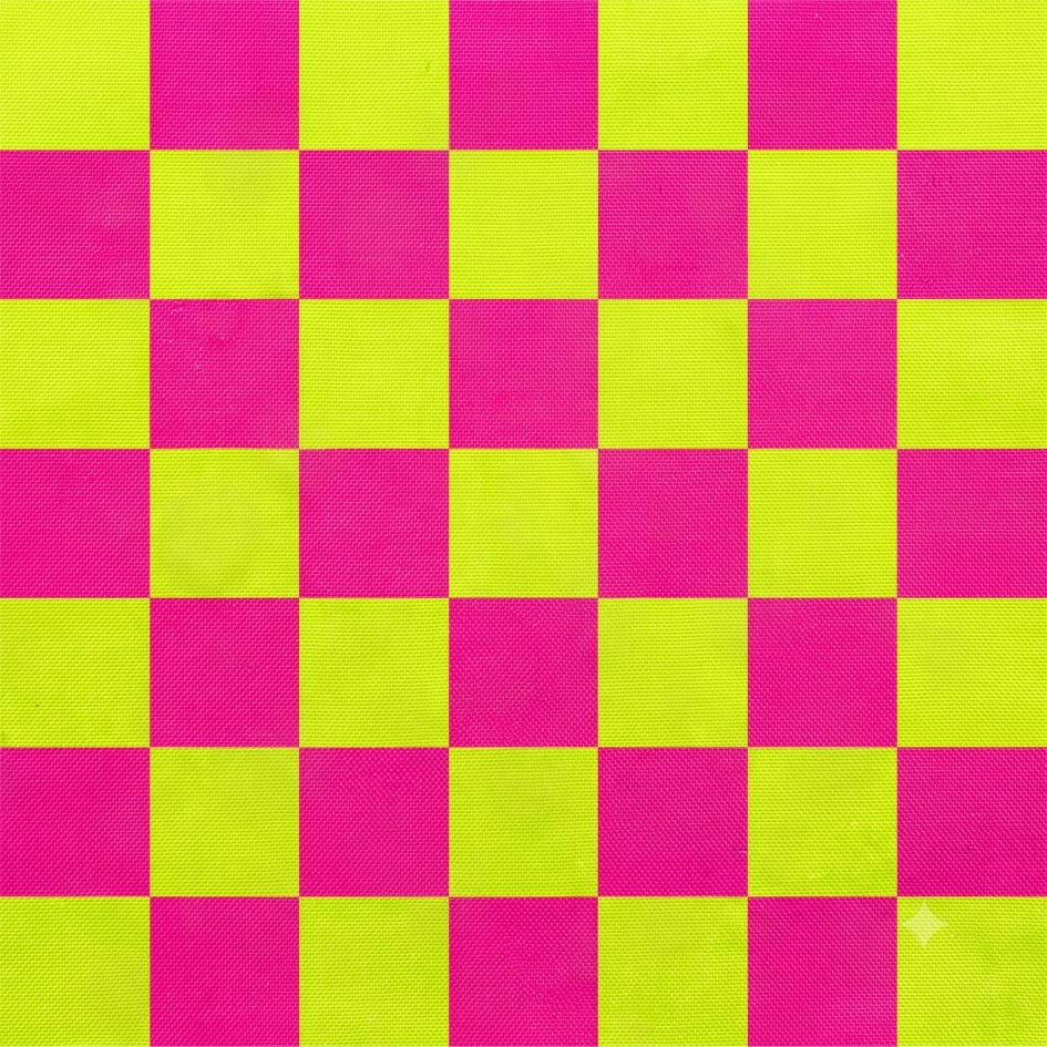 Tecido Tecido Nylon Empremeavel Vichy Amarelo Forte e Rosa Forte d Violet Fabrics