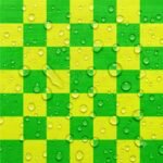 Tecido Nylon Impermeável Vichy 1,50 cm Amarelo Forte e Verde