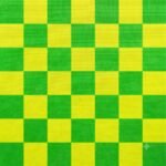 Tecido Nylon Impermeável Vichy 1,50 cm Amarelo Forte e Verde - Image 2