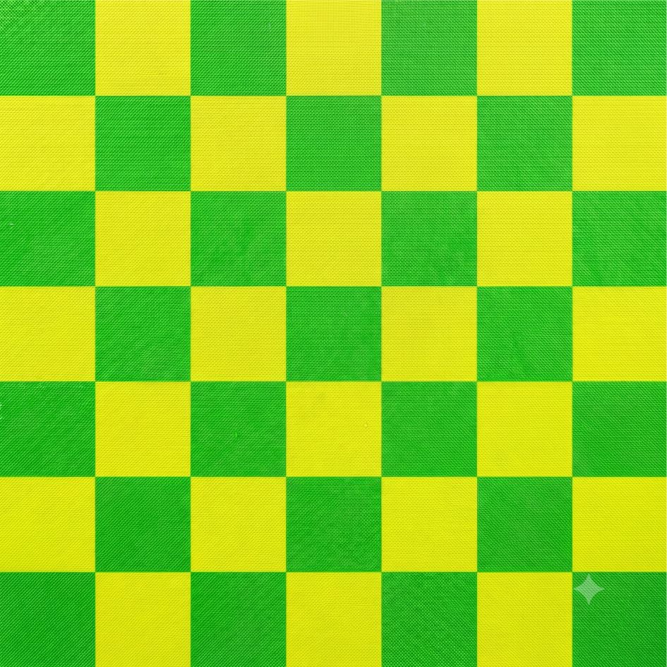 Tecido Tecido Nylon Empremeavel Vichy Amarelo Forte e Verde a Violet Fabrics
