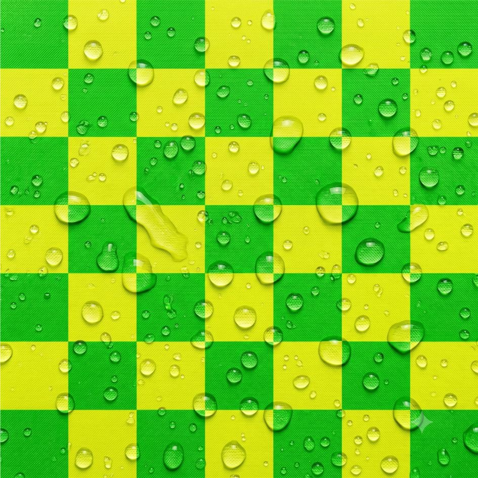 Tecido Tecido Nylon Empremeavel Vichy Amarelo Forte e Verde Violet Fabrics