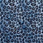 Tecido Nylon Impermeável Animal Leo Azul Ganga