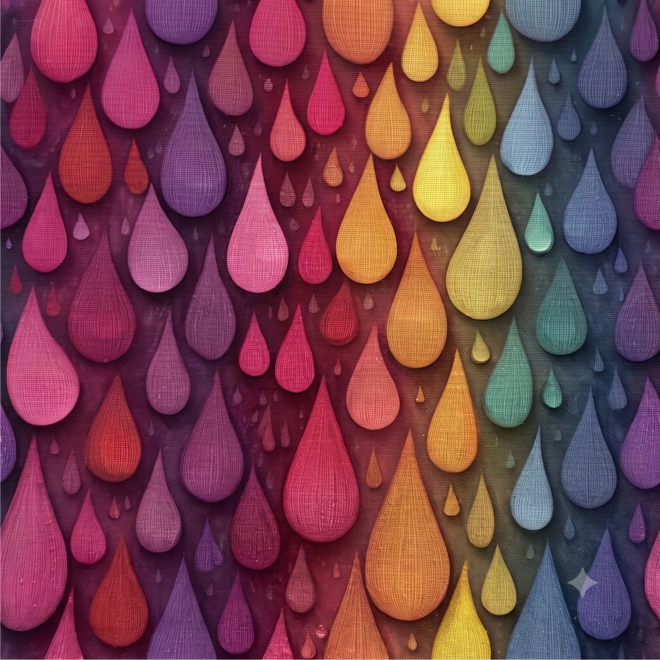 Tecido Tecido Nylon Impermeavel Gotas Coloridas a Violet Fabrics