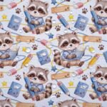 Tecido Nylon Impermeável Guaxinim e Material Escolar
