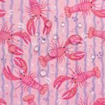 Tecido Nylon Impermeável Lagostins Rosa Lilás