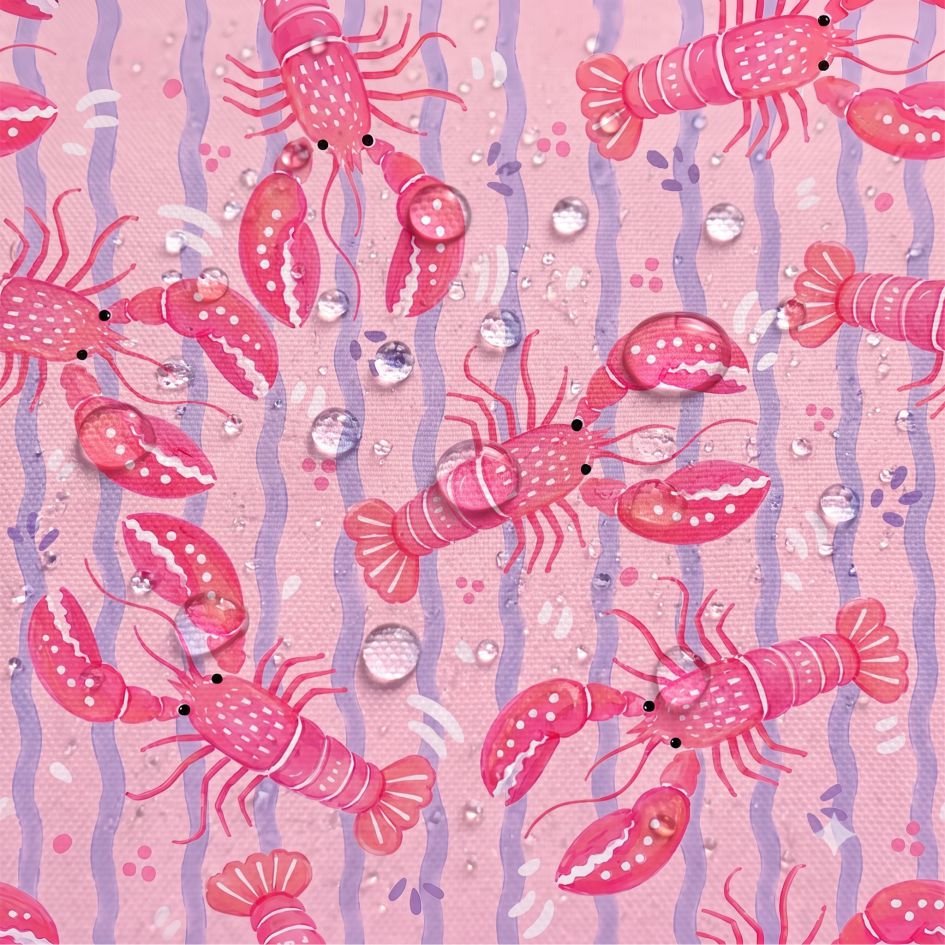 Tecido Tecido Nylon Impermeavel Lagostins Rosa Lilas r Violet Fabrics