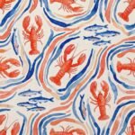 Tecido Nylon Impermeável Lagostins e Sardinha - Image 2
