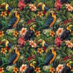 Tecido Nylon Impermeável Tropical Arara