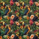 Tecido Nylon Impermeável Tropical Arara - Image 2