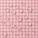 Tecido Nylon Impermeável Vichy 1,50 cm Rosa Bebé e Cru