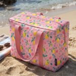 Tecido Nylon Impremeável Limões Rosa Suave - Image 3