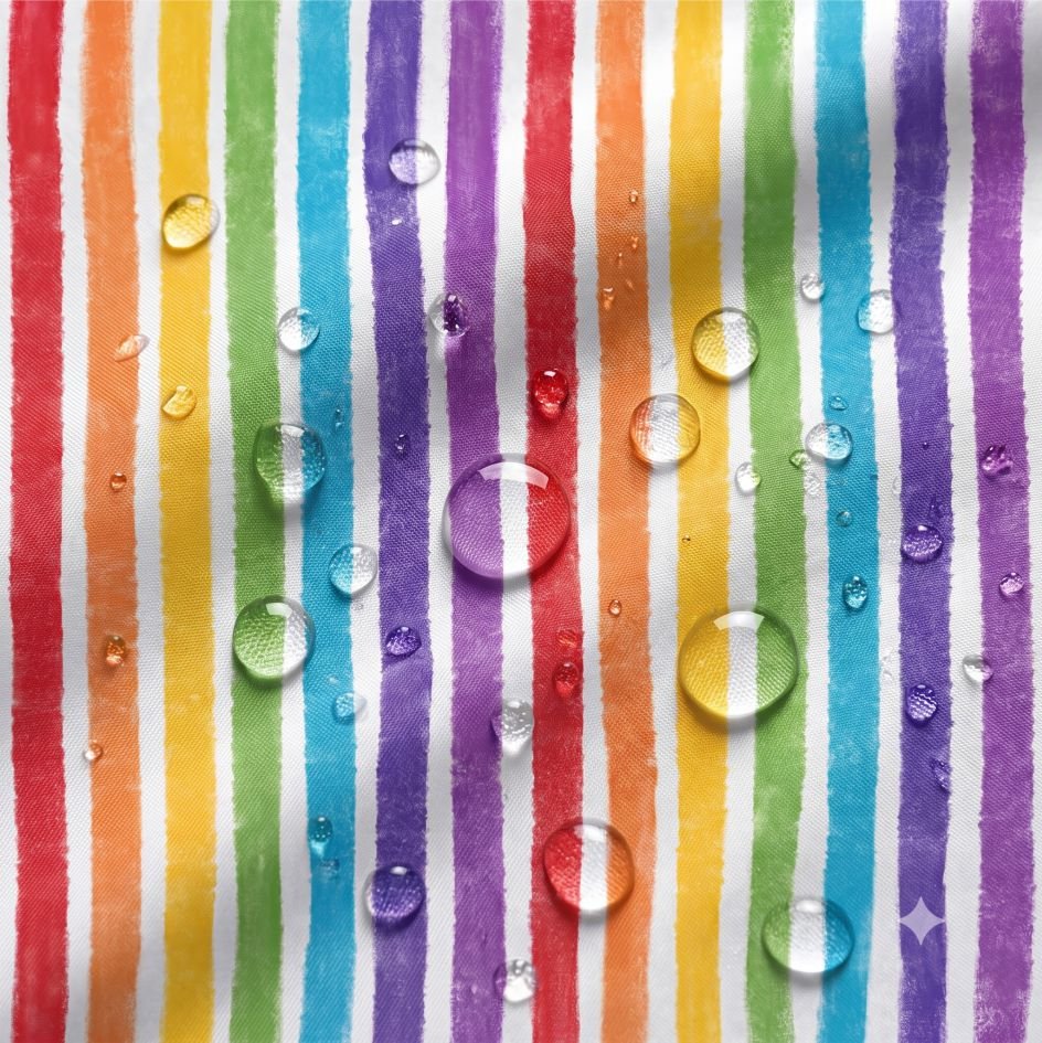 Tecido Tecido Nylon Impremeavel Riscas Multicolor Violet Fabrics