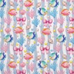 Tecido Nylon Impremeável Riscas Peixes - Image 2