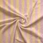Turco p/ Toalhas Riscas 2 cm Amarelo Claro e Rosa Claro - Image 2