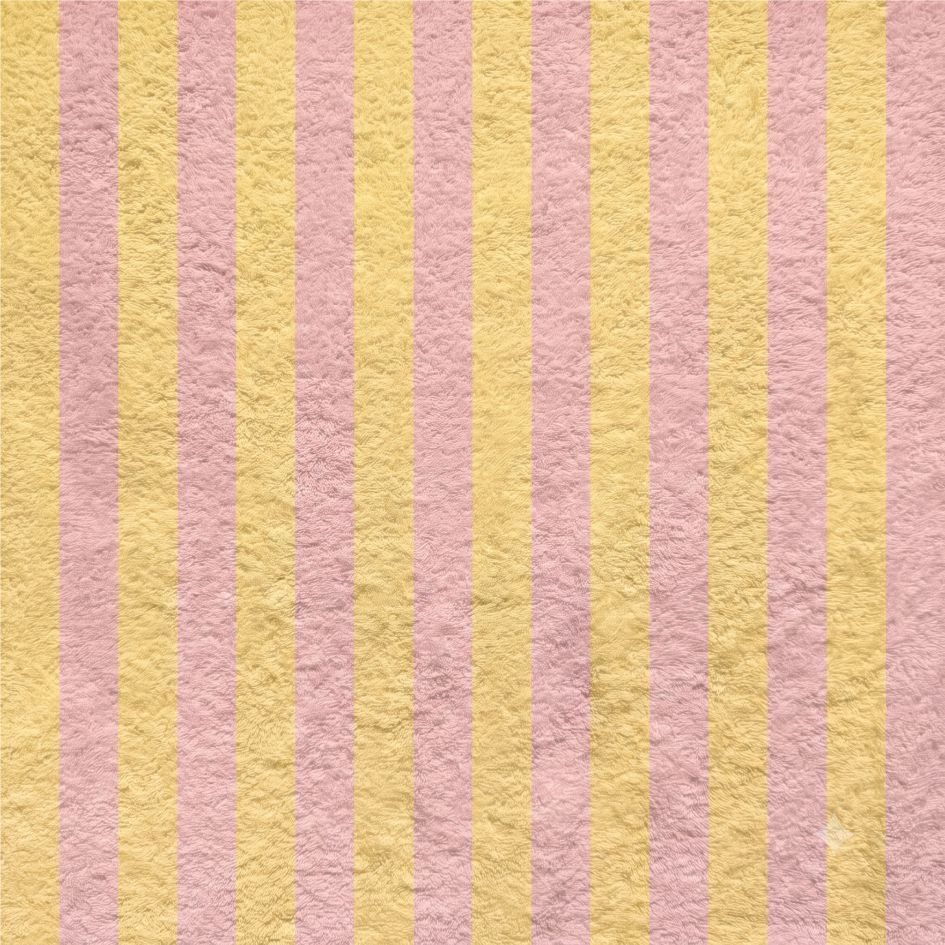Tecido Turco Toalhas Riscas 2 cm Amarelo Claro e Rosa Claro b Violet Fabrics