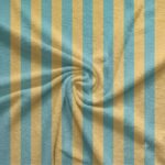 Turco p/ Toalhas Riscas 2 cm Azul Turquesa e Amarelo Claro - Image 2