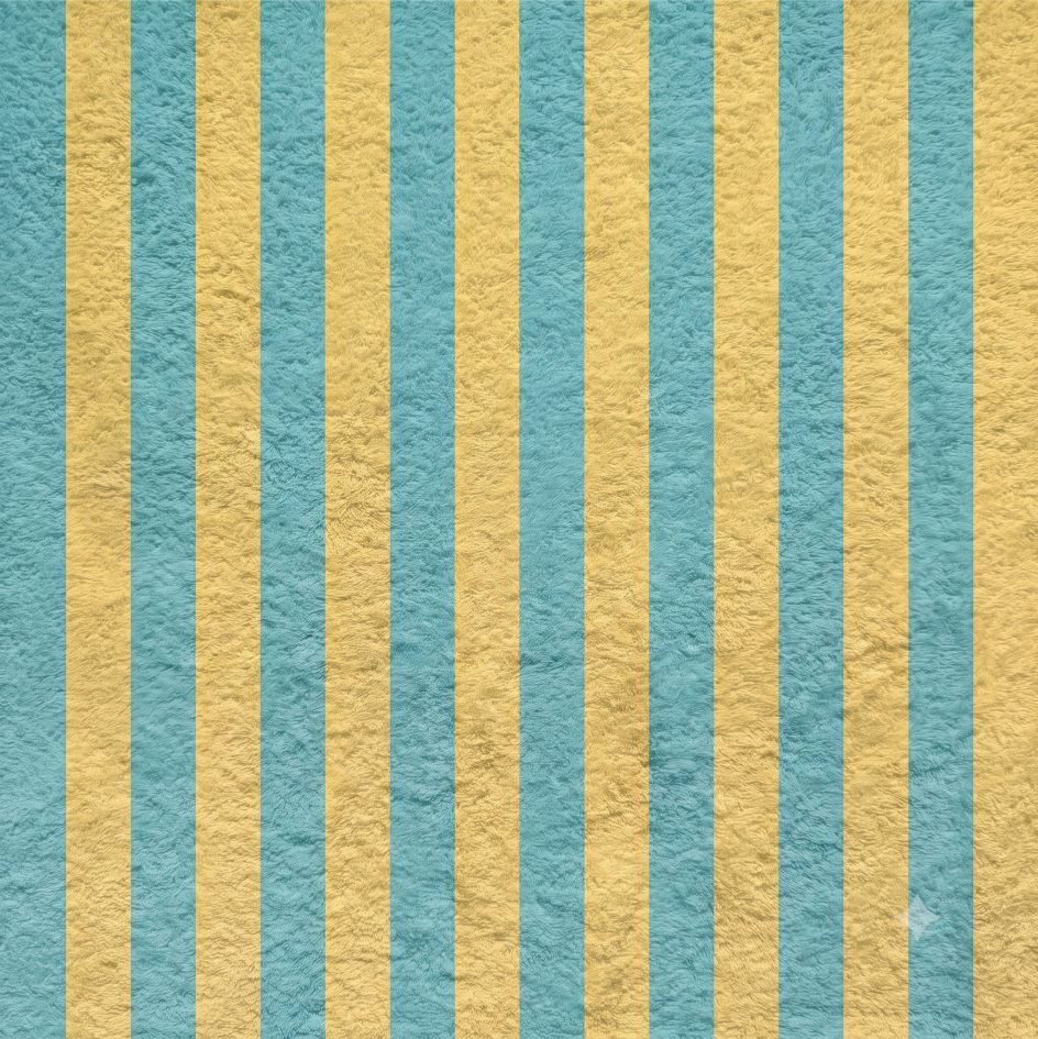 Tecido Turco Toalhas Riscas 2 cm Azul Turquesa e Amarelo Claro vb Violet Fabrics