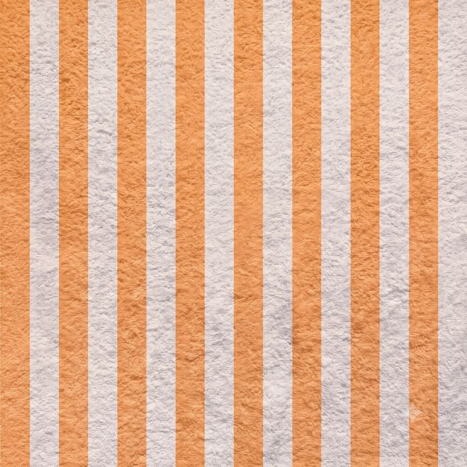 Tecido Turco Toalhas Riscas 2 cm Laranja e Bege Claro d Violet Fabrics