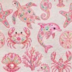 Turco p/ Toalhas Animais Marinhos Rosa
