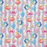 Turco p/ Toalhas Riscas Peixes