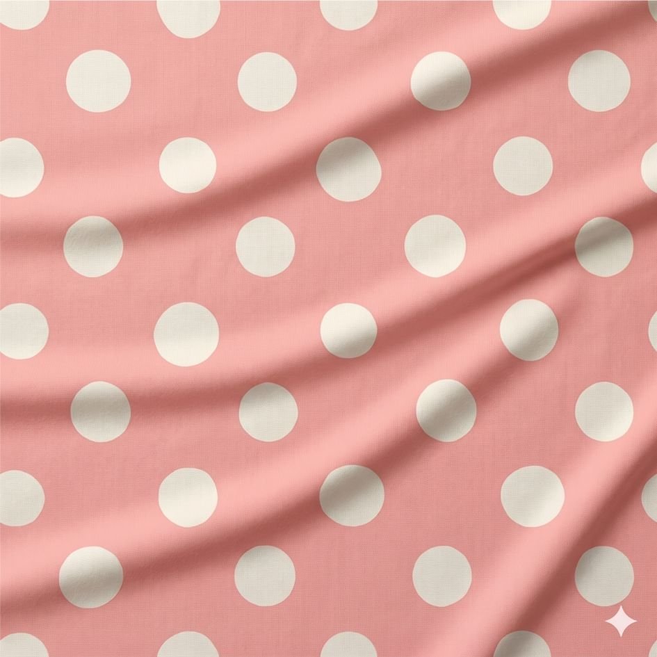 Licra Estamapda Bola Branca fundo Rosa