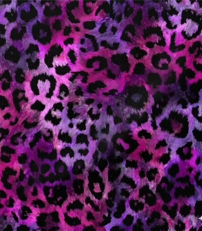 Licra Estampada Leopardo Rosa e Roxo